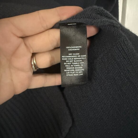 Lafayette 148 New York 100% Cashmere Blue Full Zip Sweater Size Small - Picture 8 of 8